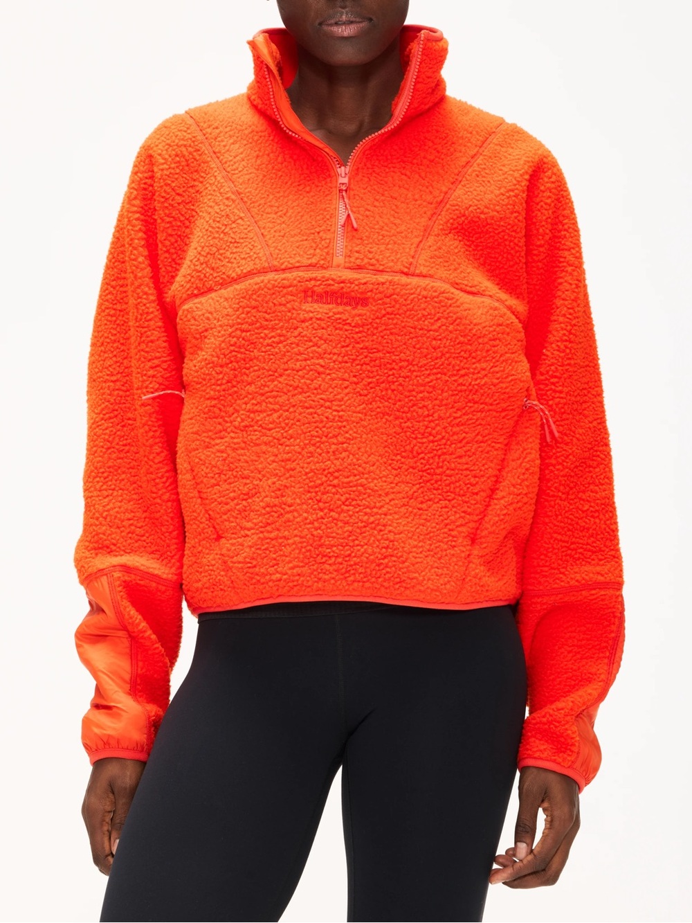 Halfdays Pieper Functional Fleece | Size Small | Spritz/ orange